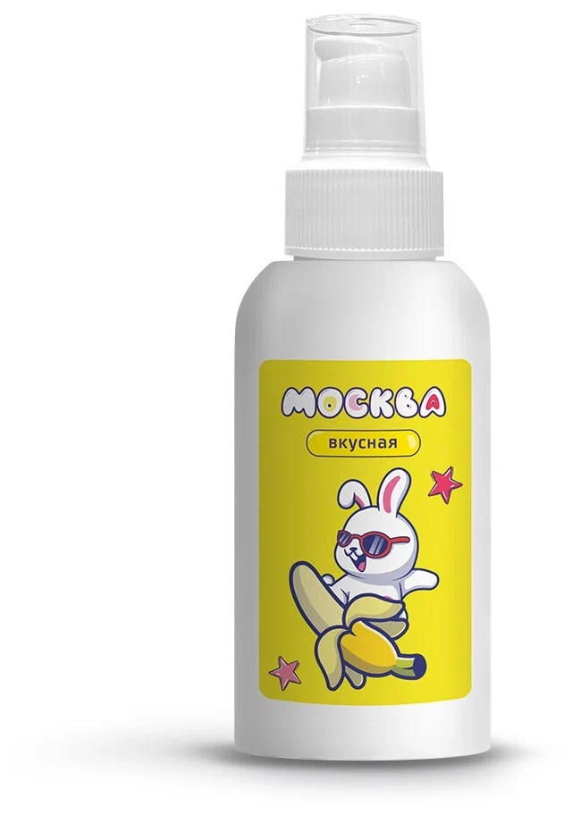 Гель на водной основе "Москва Вкусная" с ароматом и вкусом банана, 100ml 