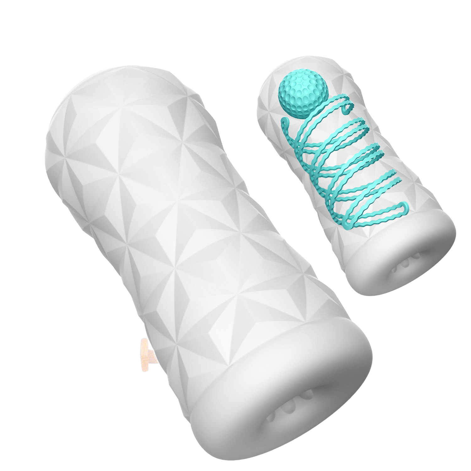 Мастурбатор с прокручивающим эффектом + шарик "Pretty Love Cecil" белый 